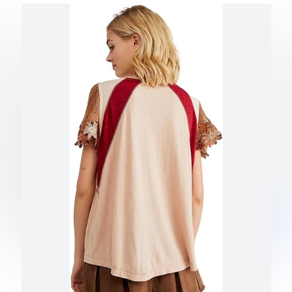 Tops - Free People As if Crochet Tee M
